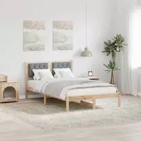 Lova Lovos rėmas Šviesiai pilka 120 x 200 cm Kietos pušies mediena
