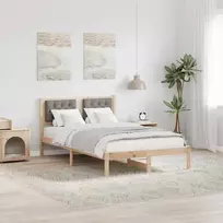 Lova Lovos rėmas Taupe 120 x 200 cm Kietos pušies mediena