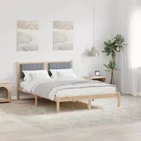 Lova Lovo rėmas su apmuštu galvūgaliu Šviesiai pilka 140 x 190 cm