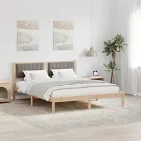 Lova Lovo rėmas su apmuštu galvūgaliu Taupe 160 x 200 cm