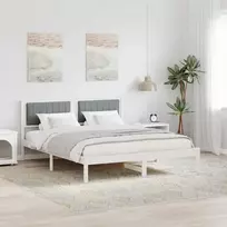 Lova Lovo rėmas su apmuštu galvūgaliu Šviesiai pilka 150 x 200 cm