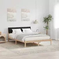 Lova Lovos rėmas Ruda ir juoda 160 x 200 cm Pušies masyvas