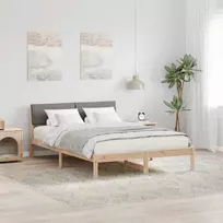 Lova Lovos rėmas Ruda ir taupe 140 x 190 cm Pušies masyvas