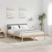 Lova Lovos rėmas Ruda ir šviesiai pilka 140 x 200 cm Pušies masyvas