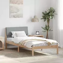 Lova Lovos rėmas Ruda ir šviesiai pilka 90 x 200 cm Pušies masyvas