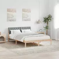 Lova Lovos rėmas Ruda ir šviesiai pilka 150 x 200 cm Pušies masyvas