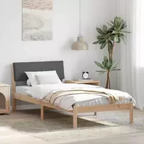 Lova Lovos rėmas ruda ir tamsiai pilka 90 x 200 cm Pušies masyvas