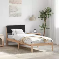 Lova Lovos rėmas Ruda ir juoda 80 x 200 cm Pušies masyvas