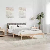 Lova Lovos rėmas Ruda ir taupe 140 x 190 cm Pušies masyvas
