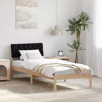 Lova Lovos rėmas Ruda ir juoda 80 x 200 cm Pušies masyvas