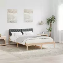 Lova Lovos rėmas ruda ir tamsiai pilka 140 x 190 cm Pušies masyvas