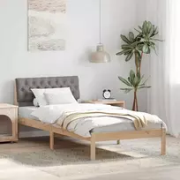 Lova Lovos rėmas Ruda ir taupe 90 x 200 cm Pušies masyvas