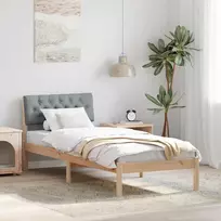 Lova Lovos rėmas Ruda ir šviesiai pilka 80 x 200 cm Pušies masyvas