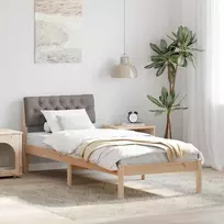 Lova Lovos rėmas Ruda ir taupe 75 x 190 cm Pušies masyvas