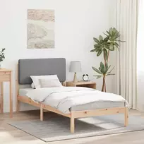 Lova Lovo rėmas su apmuštu galvūgaliu Šviesiai pilka 80 x 200 cm