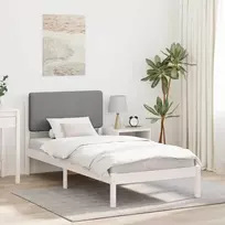 Lova Lovo rėmas su apmuštu galvūgaliu Šviesiai pilka 90 x 200 cm