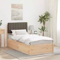 Lova Lovo rėmas su apmuštu galvūgaliu Taupe 90 x 200 cm