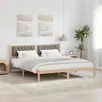 Lova Lovos rėmas Taupe 160 x 200 cm Kietos pušies mediena