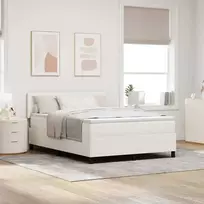 LED Čiužinio Lova su galvūgalio Kremas ir balta 140 x 190 cm