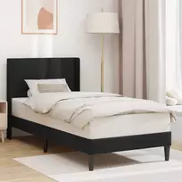 Lova Lovos rėmas su galvūgalio Juoda 100 x 200 cm Aksomas