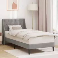 Lova Lovos rėmas su galvūgalio Šviesiai pilka 90 x 200 cm Aksomas