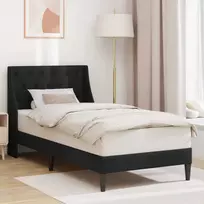 Lova Lovos rėmas su galvūgalio Juodas 90 x 200 cm Aksomas