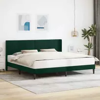 Lova Lovos rėmas su galvūgalio Tamsiai žalia 180 x 200 cm Aksomas