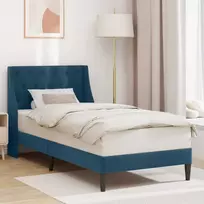 Lova Lovos rėmas su galvūgalio Mėlyna 90 x 200 cm Aksomas