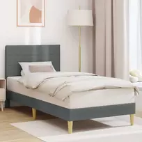 Lova Lovos rėmas su galvūgalio Tamsiai pilka 90 x 190 cm Audinys