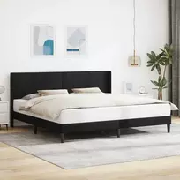 Lova Lovos rėmas su galvūgalio Juoda 180 x 200 cm Aksomas