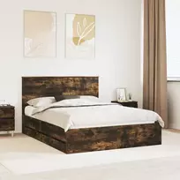 Lova Lovos rėmas Rūkyta ąžuolas 150 x 200 cm Inžinerinė mediena