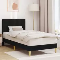 Lova Lovos rėmas su galvūgalio Juoda 90 x 200 cm Audinys