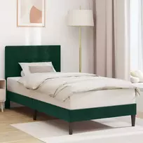 Lova Lovos rėmas su galvūgalio Tamsiai žalia 90 x 200 cm Aksomas