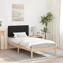 Lova Lovo rėmas su apmuštu galvūgaliu Natūrali ir juoda 90 x 200 cm