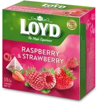 Augļu tēja LOYD Pyramids ar aveņu un zemeņu garšu, 50x2 g