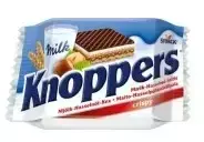 Vafeles kraukšķīgās KNOPPERS ar lazdu riekstu pildījumu, 25g