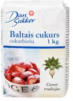 Cukrus DAN SUKKER, cukriniai runkeliai, baltas, 1kg