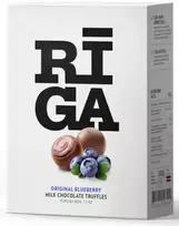 Pure Chocolate Piena šokolādes trifeles ar melleņu jogurta krēma pildījumu "Rīga" 202g