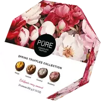Pure Chocolate Šokoladiniai triufeliai su įdarais „Assorted“ Gėlės 240 g, PURE (Octagon)