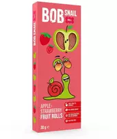 Ābolu un zemeņu rullīši BOB SNAIL, 30g