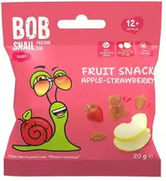 Ābolu un zemeņu uzkoda BOB SNAIL, 20g