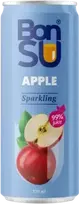Gāzēts atspirdzinošs ābolu sulas dzēriens BONSU, 330 ml (DEP)