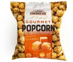 POPHOUSE klasikiniai kukurūzų spragėsiai su karamelė, 65 g