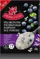 Herkuless ā/p rīsu biezputra ar mellenēm un saldo krējumu, 40g