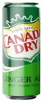 Gāzēts dzēriens CANADA DRY Ginger Ale, bundžā, ar sald., 0.33l (DEP)
