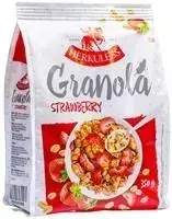 Granola HERKULESS, grauzdēts muesli ar zemenēm, 0.350kg