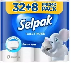 Tualetes papīrs SELPAK, 3 slāņi, 18.6 metri, 140 loksnes, 40 ruļļi
