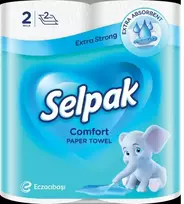 Papīra dvieļi SELPAK Comfort, 2 slāņi, 11.52m, 90 loksnes, 2 ruļļi