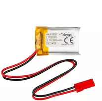 Lithium Polymer Baterija Akyga AKY0657 LP752030 Li-Po 3.7V 300mAh PCM JST 2.54 2-Pin Connector 150mm