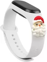 Fusion Accessories Fusion Xmas Santa for Xiaomi Mi Band 3 | 4 light baltas